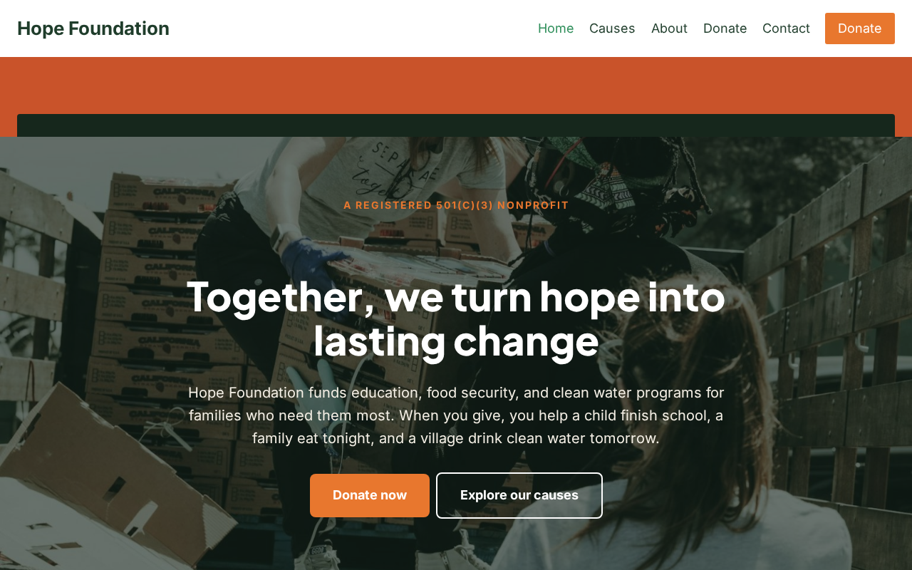 Hope Foundation — Nonprofit
