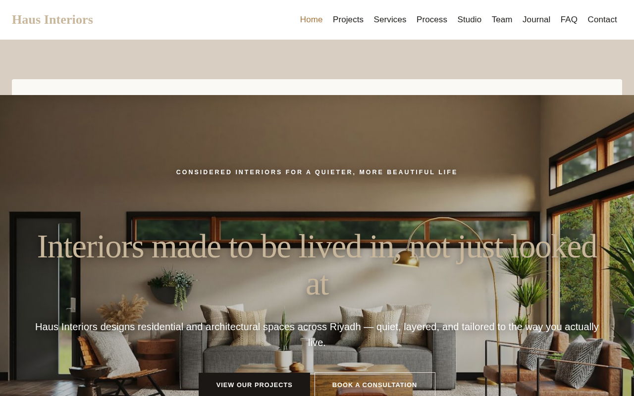 Haus Interiors — Interior Design