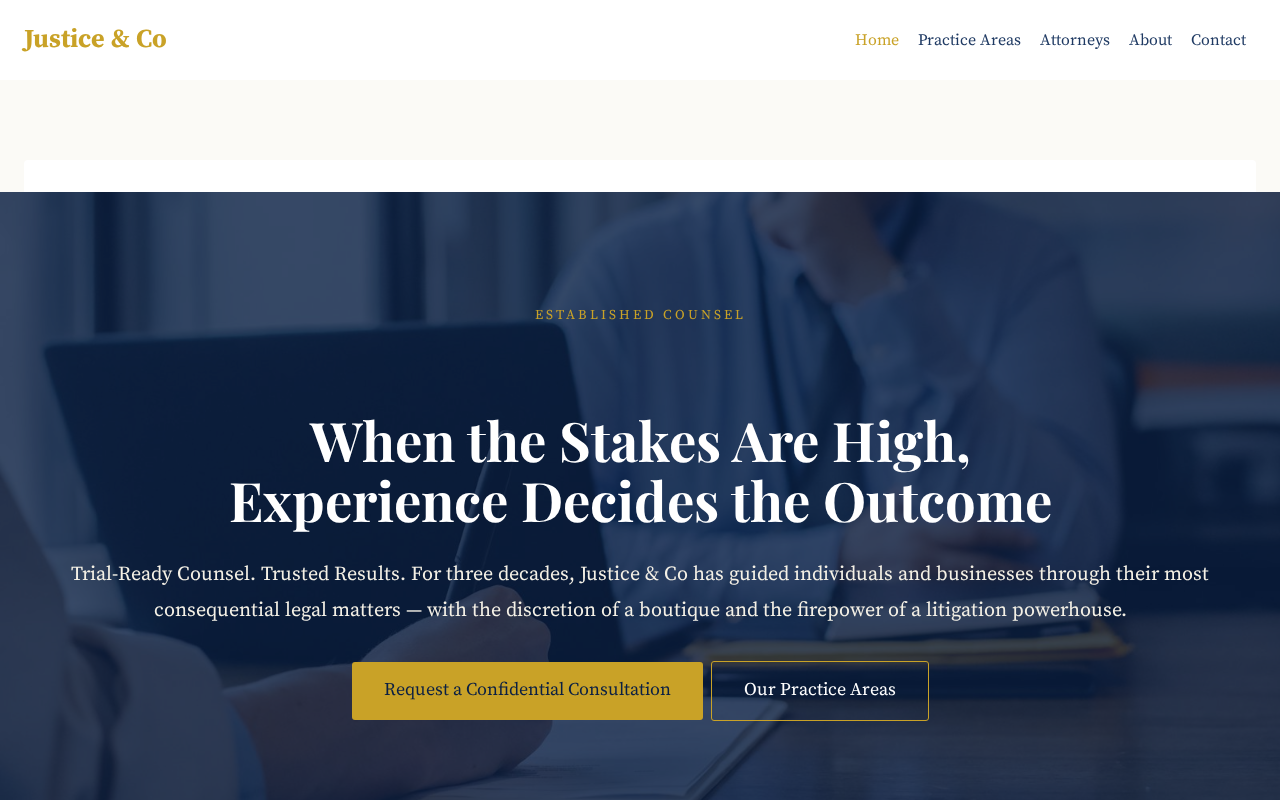 Justice & Co — Legal