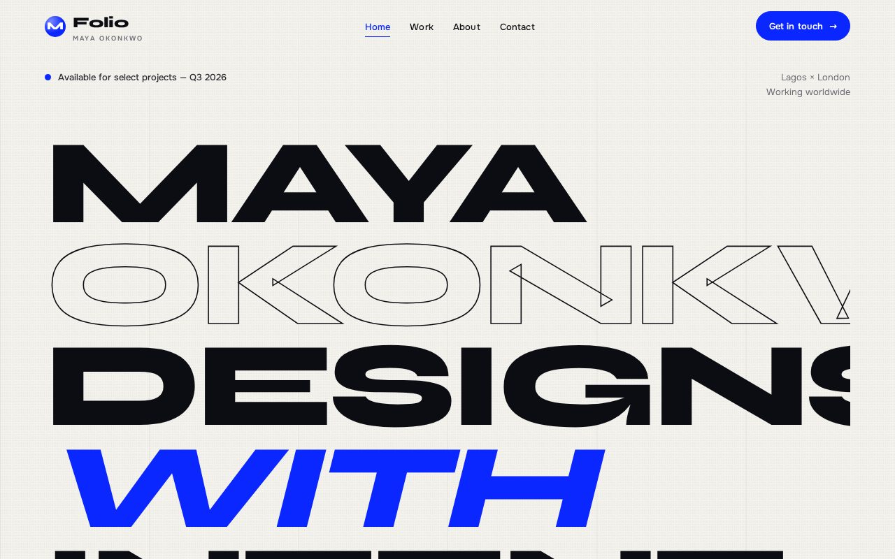 Folio — Portfolio website template