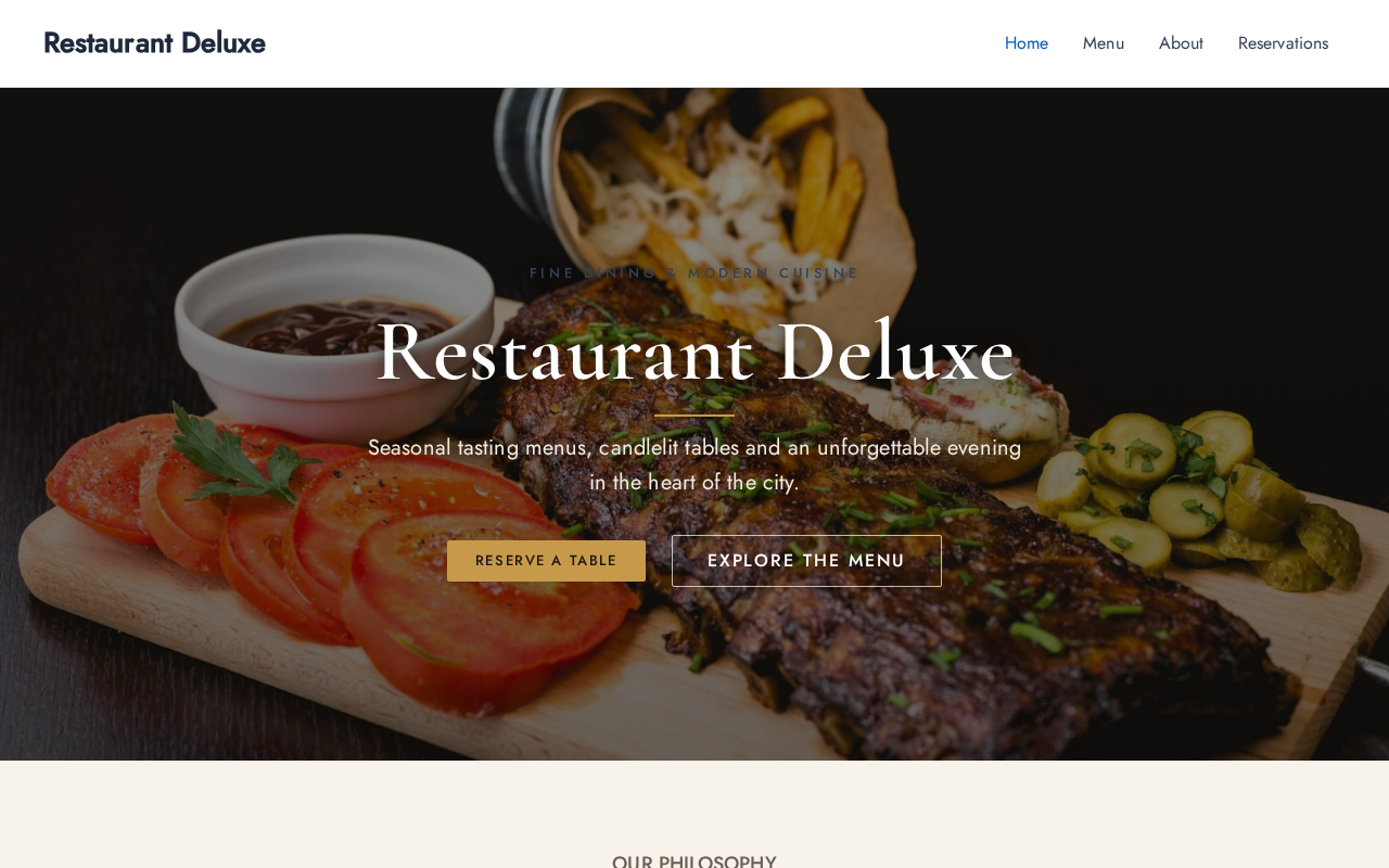 Restaurant Deluxe — Food & Hospitality